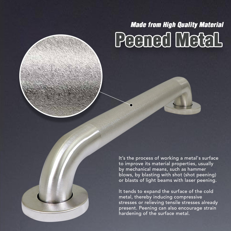 Highcraft Grab Bar for Bathtubs and Showers, Anti Slip Shower Grab Bars for Seniors and Elderly, Safety Bar for Bathroom 1.5" ADA Compliant Grab Bar, Heavy Duty Stainless Steel Shower Handle