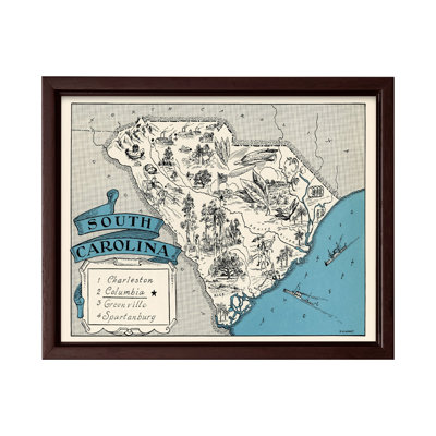 South Carolina Pictorial Map