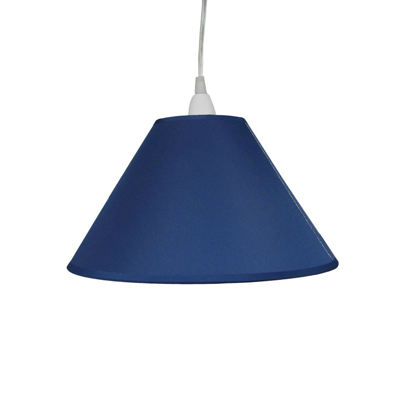 16cm H Cotton Empire Lamp Shade ( Screw On ), Navy Blue, 16cm H x 30cm W x 30cm D