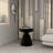 Ashbie Modern Fiberstone Pedestal Side Table with Round Top – Sculptural Indoor/Outdoor Accent Table for Patio or Living Room-1295387112