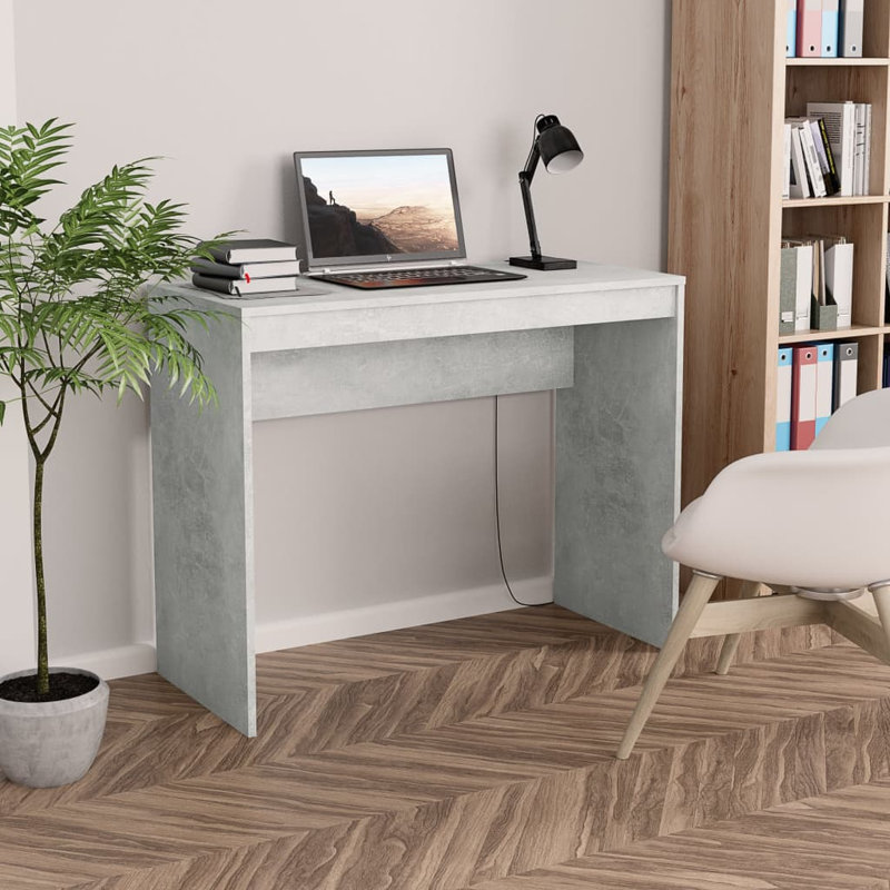 Bureau en bois d'ingénierie Neelam, Gris béton