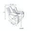 Fauteuil inclinable modulaire en cuir blanc clair-1348604309