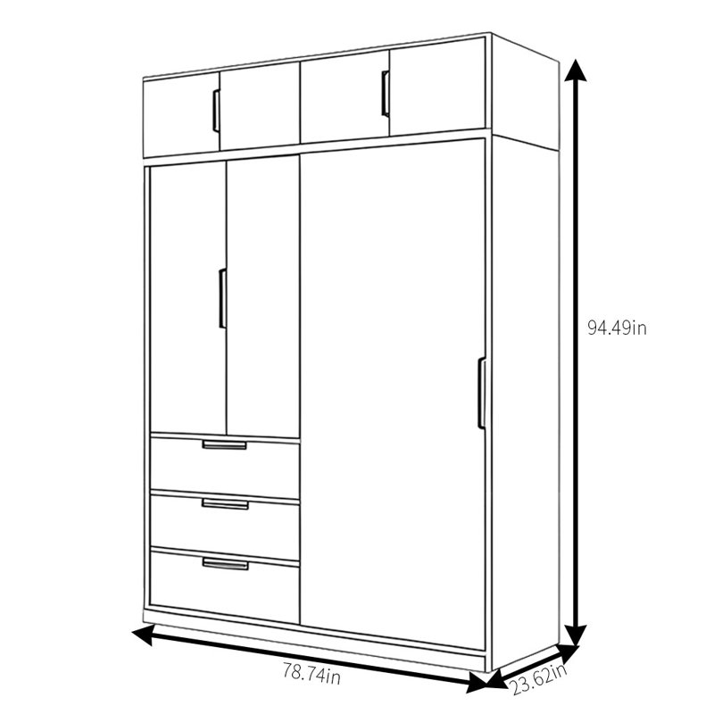 Juney, 95" H x 79" W x 24" D