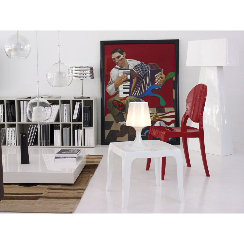 Table de bout Elinn, Blanc lustré