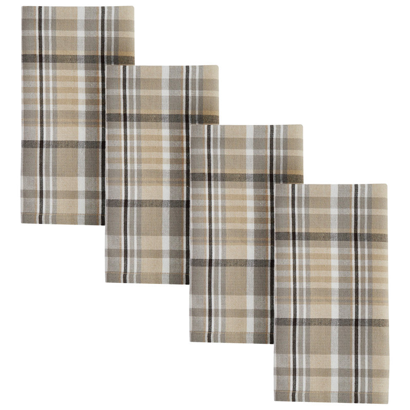  Ensemble de 4 serviettes en tissu écossais Murray Murray
