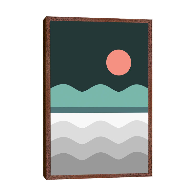 Abstract Landscape VI - Print on Canvas, 152.5 cm H x 101.5 cm W, Brown Framed