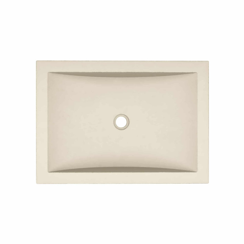 NativeStone Handmade Rectangular Undermount Bathroom Sink, Sand