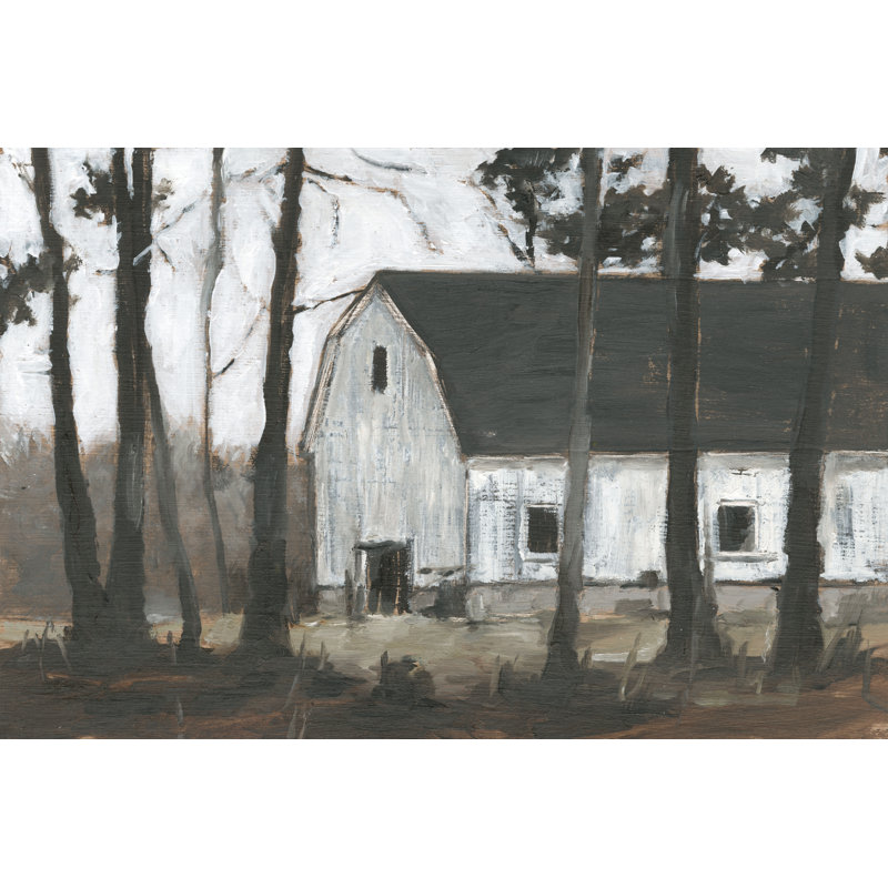 «Autumn Barns II» par Ethan Harper - reproduction sur toile tendue, H 24 po x l 36 po