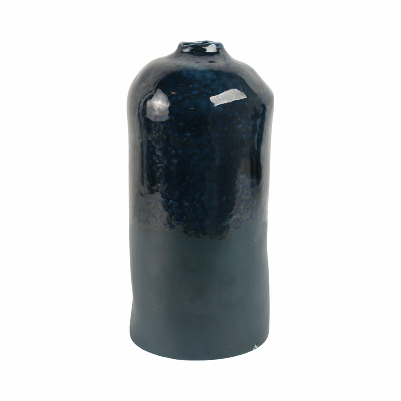 Handcrafted Pottery Earthenware Vase - Round Decorative Accent With Unique Glazed Detailing - Artisan Ceramic Design For Timeless Charm