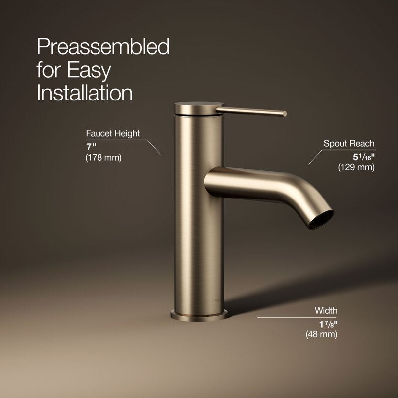Components Single-Handle Bathroom Sink Faucet, Bronze