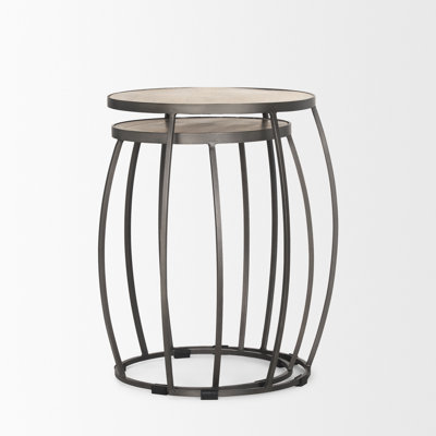 Wyle Solid Wood Top Nesting Tables