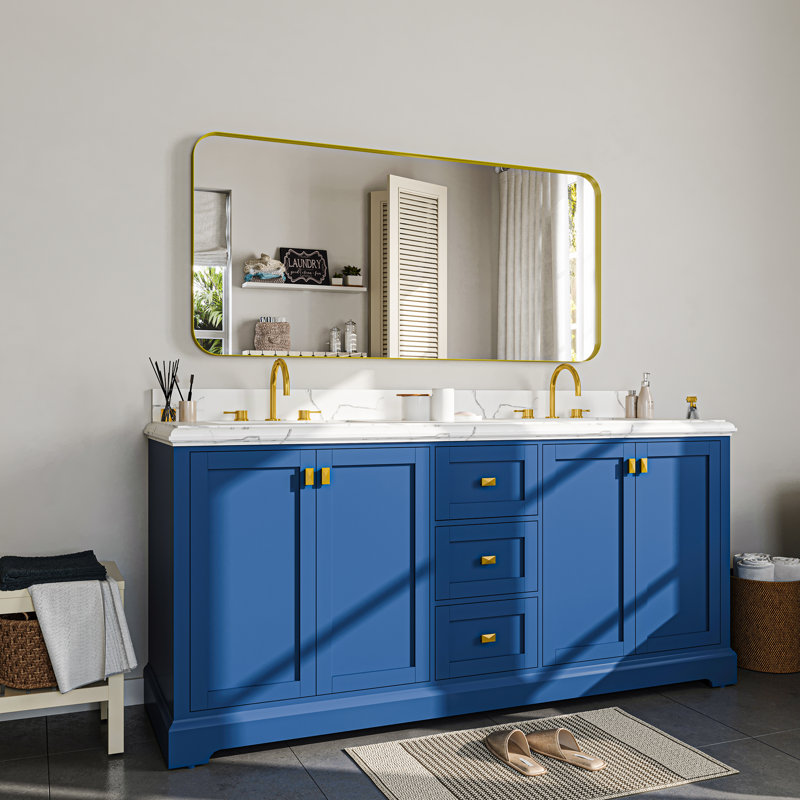 Miroir mural Tahleek, Or, 60 po x 28 po