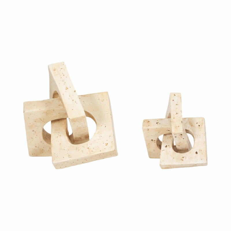 Set Of 2 7/10" Nuptse Objects, Natural