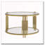 Ensemble de 3 tables de salon avec 1 table basse et 2 tables de bout rondes-1769008128
