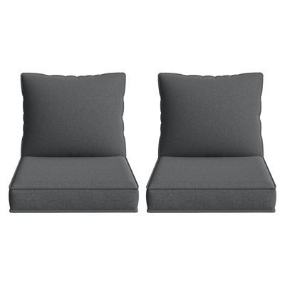 8-pcs Patio Individual Chair Cushion Covers – 4" Thick Water-repellent Replacements For 4-seat Sectional Sofa