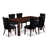 Distressed Jacobean Table with Black Chairs selected