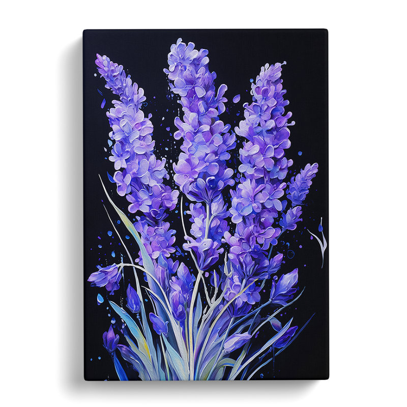 Lavender Flower Informel - Wrapped Canvas, 50cm H x 35cm W x 3cm D