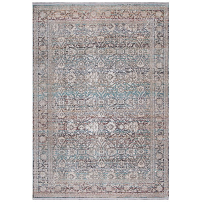 Tapis Signature 383 en turquoise / beige