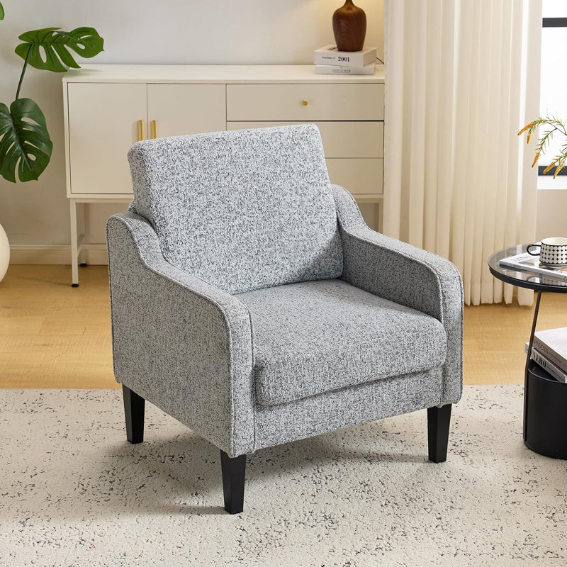 Fauteuil de 29,9 po de largeur Amaryia, Warm Gray Linen Blend