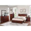 1pc Eastern King Size Bed Two Panel Headboard Cherry Finish Bedroom Furniture
