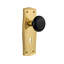 Prairie Plate with Decorative Keyhole and Black Porcelain Door Knob-19242150-19242153