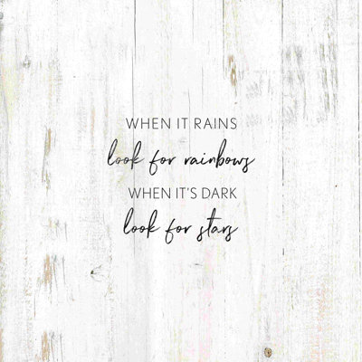 «Look For Rainbows Distress», art textuel sur toile tendue