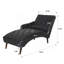 Chaise longue avec coussin et pieds en bois massif pour le salon et la chambre à coucher-295200255