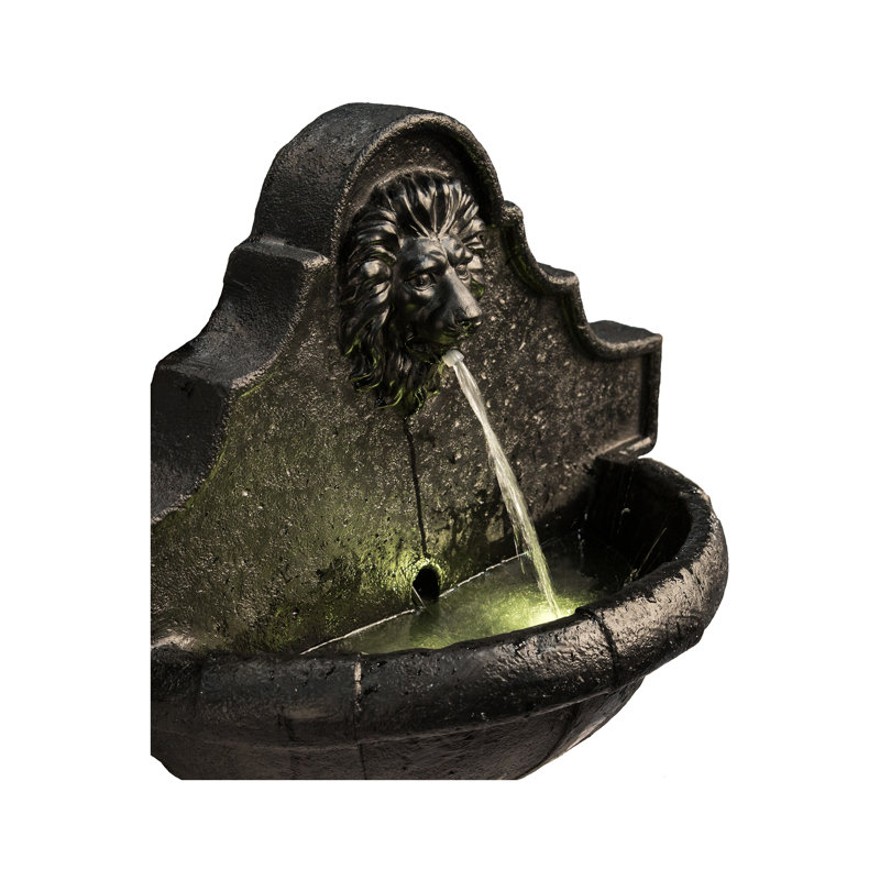 Handcrafted Outdoor Sculptural Fountain with Lights