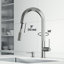 Robinet de cuisine et distributeur de savon escamotable à poignée simple H 18 po Hart-63519573