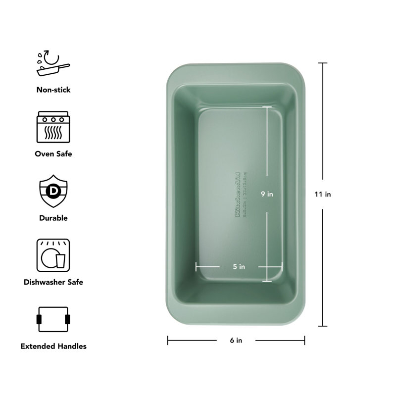 KitchenAid® 9X5in Nonstick Aluminized Steel Loaf Pan, Cardamom