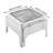 6.34QT Rectangle Stainless Steel Buffet Food Warmer Chafing Dish Set Silver
