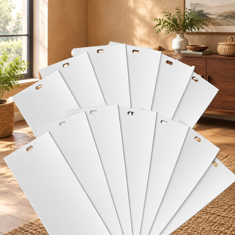 25 lamelles de rechange verticales blanches en PVC pour stores de fenêtre, chacune de 82,5 pouces, destinées à remplacer les portes coulissantes en verre, les portes-fenêtres ou les fenêtres.