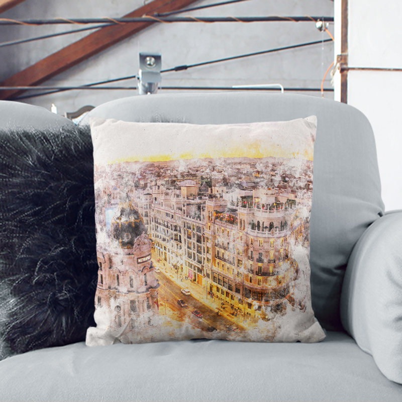 Square Cushion, 40cm H x 40cm W x 15cm D, Stone