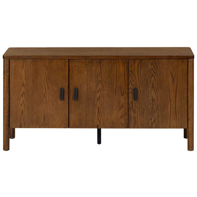 Kaplan Wood 3-Door Sideboard, Medium Oak