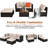 Averyon 5 Pieces Outdoor Patio Rattan Sectional Conversation Set with Cushions-408090710
