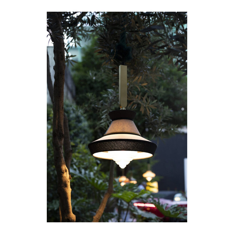 Calypso So Outdoor Suspension Lamp, 24.8" H x 14.2" W x 14.2" D