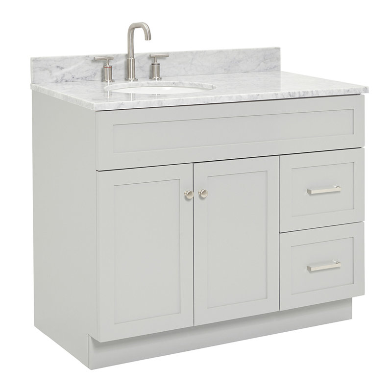Ensemble de meuble-lavabo simple 43 po Partham, Gris