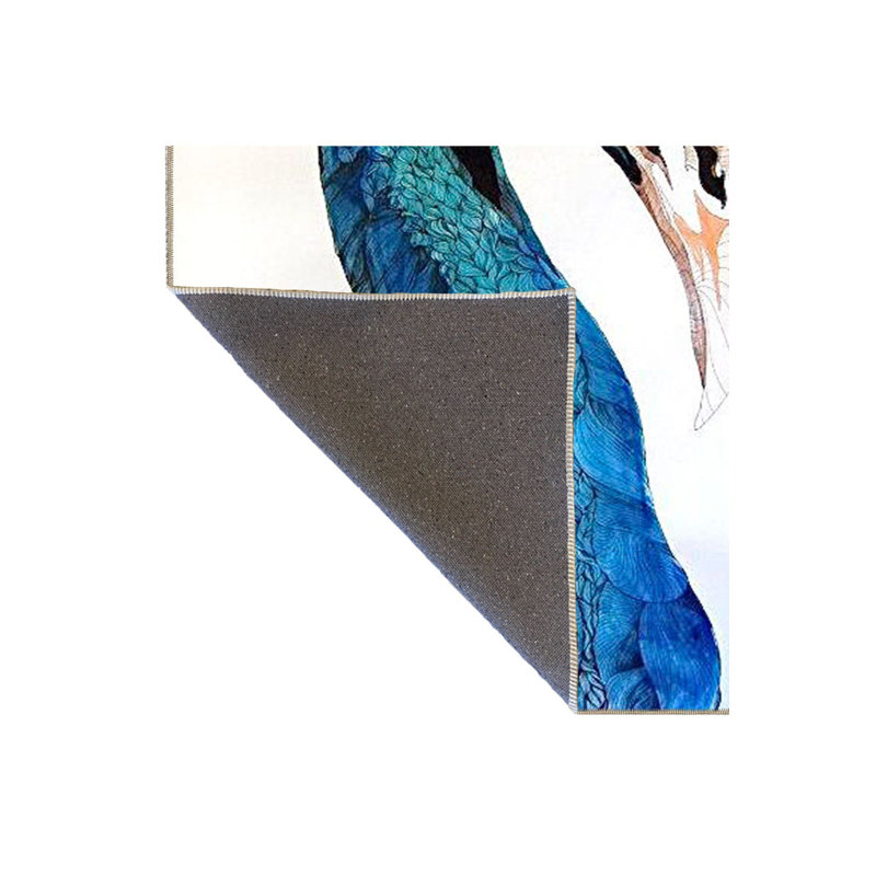 Bird Patterned Colorful Decorative Machine Washable Rug, Runner 3'3" x 6'7" Rug Pad Included