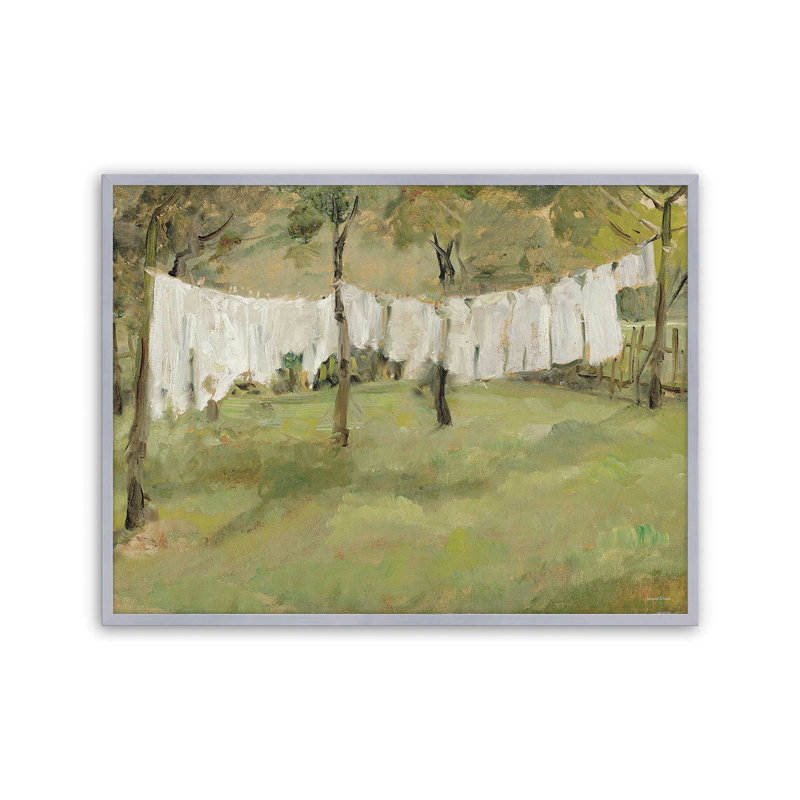 «Laundry Day I» sur toile par impression à lettres et doublée, H 32 po x l 48 po x P 1,25 po, Argent argent