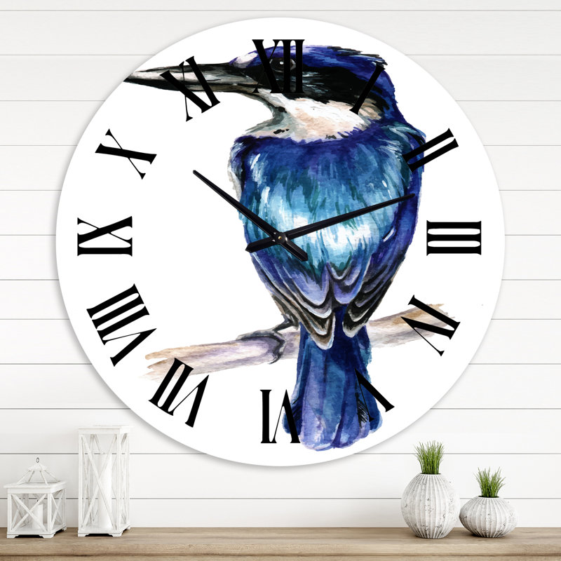 Style Martin-pêcheur - horloge murale traditionnelle, Surdimensionné