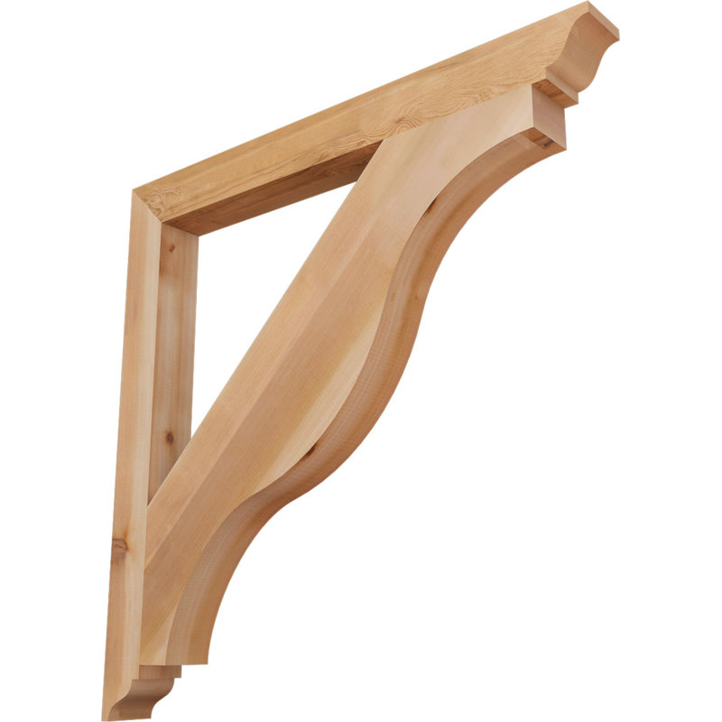 Support traditionnel Funston, Cèdre rouge de l'Ouest, Lisse, 42" H x 3.5" W x 42" D