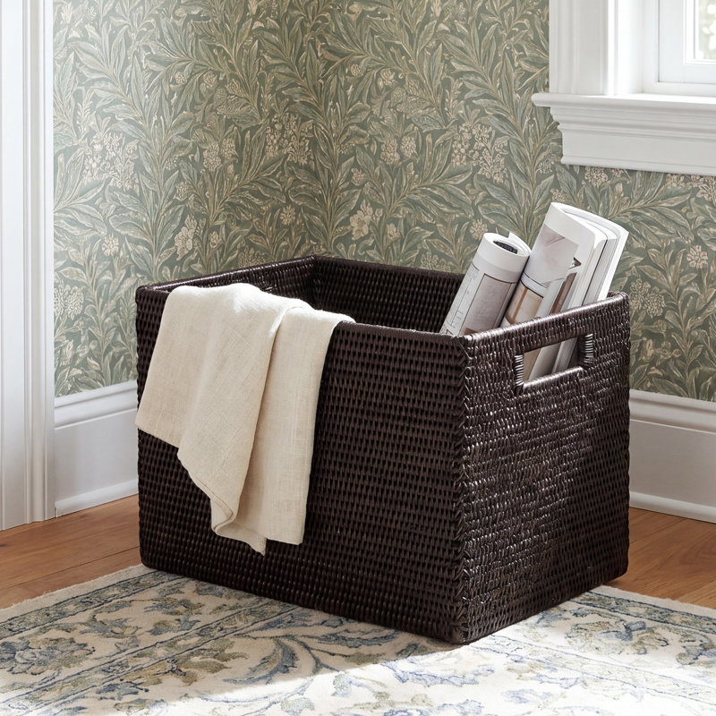 Birch Lane™ Rattan Decorative Basket, Tudor Black
