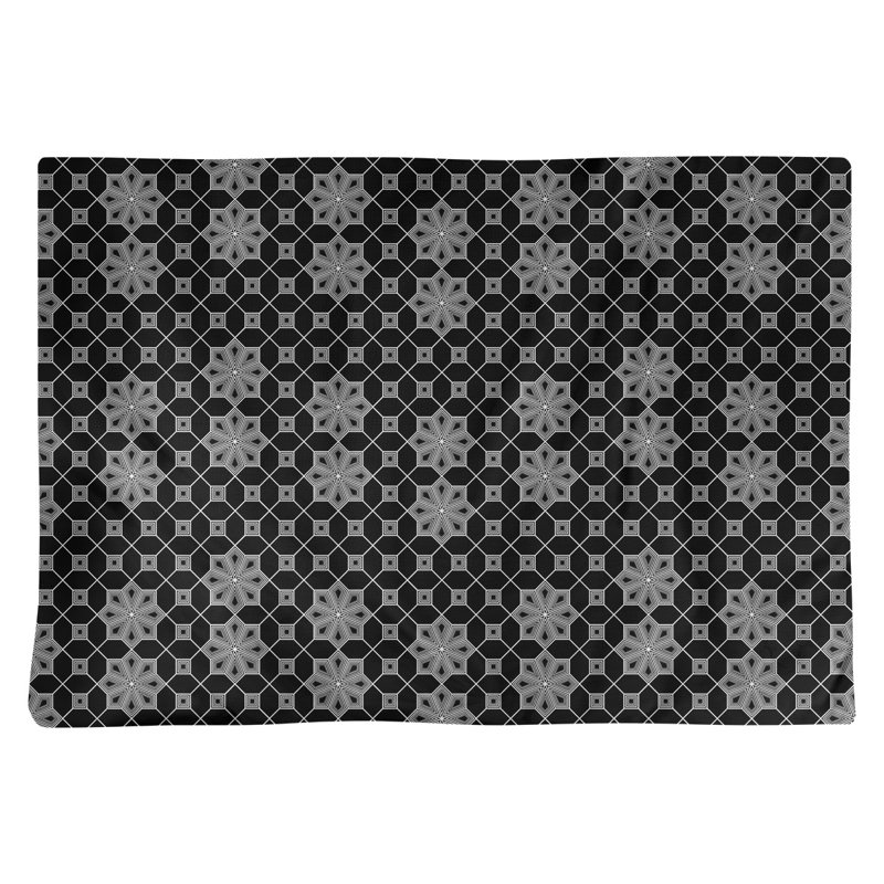 Napperon en coton 18 po Classic Lattice, Noir
