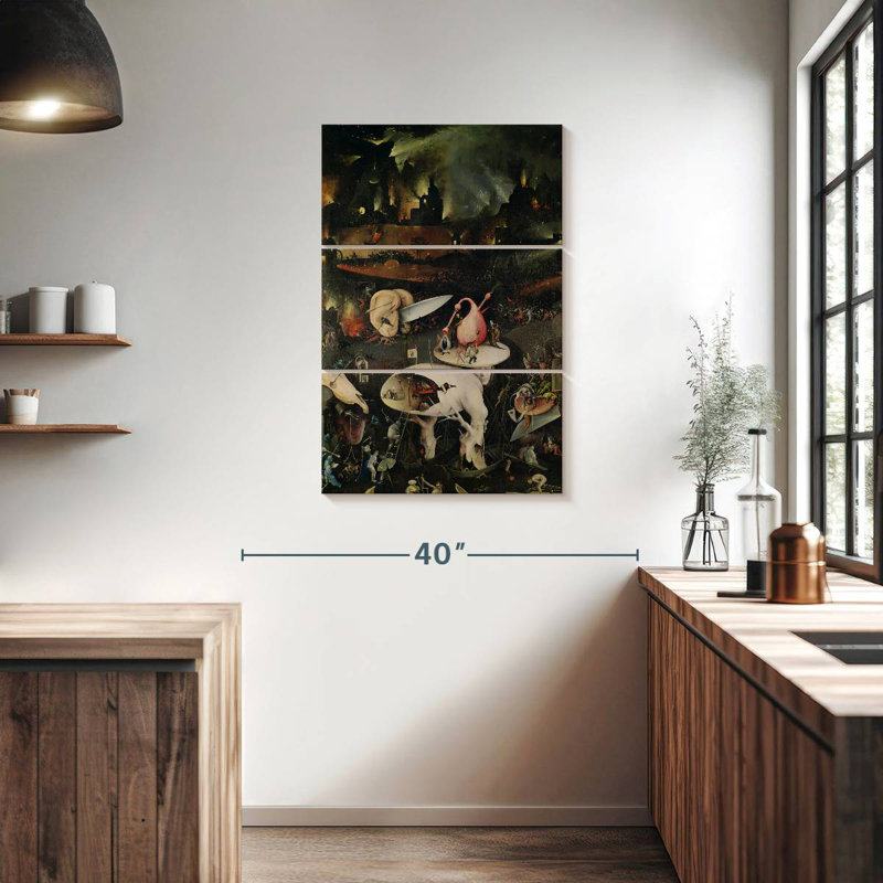 Le jardin des délices terrestres, H 50 po x l 32 po