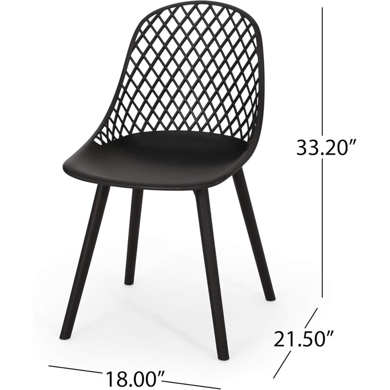 CHAISE LILY (ENSEMBLE DE 4), Noir