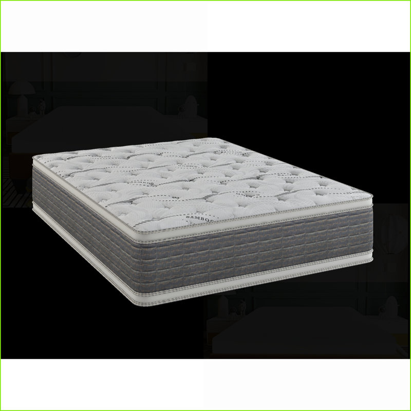 Matelas 14,5 po - matelas à plateau-coussin double face DreamFlex CoolTouch | Mousse et ressort | Blanc cassé + gris clair