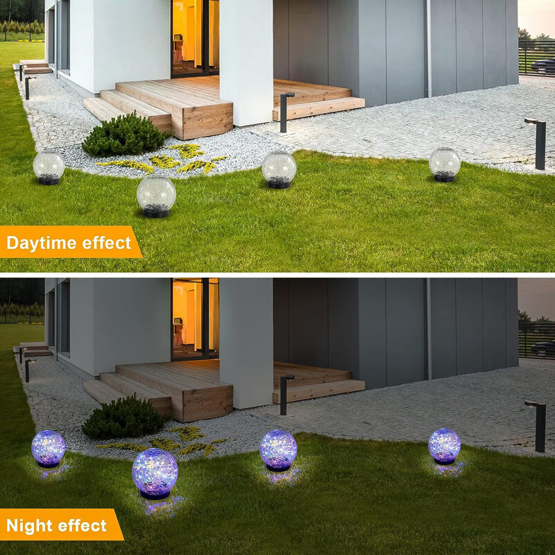 Black Solar Powered Integrated LED Metal Pathway Light