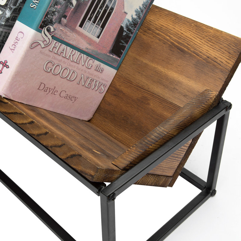 Wood Tabletop File Organiser Bookcase, Brown