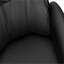 Chaise de bureau, pivotante, hauteur réglable, accoudoirs, ergonomique, travail, aspect cuir noir, métal chromé, contemporaine, moderne-133211232