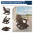 Outdoor HDPE Folding and Rocking Adirondack Chair With Double Cup Holder and Ottoam -702992262